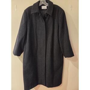 Worthington Women's Black Wool Coat 1X